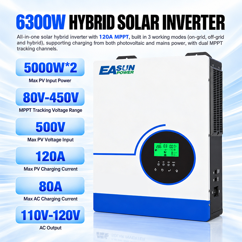 EASUN POWER 6300W Hybrid Solar - огляд і ціна Grid Tie Inverter Limiter 2000W